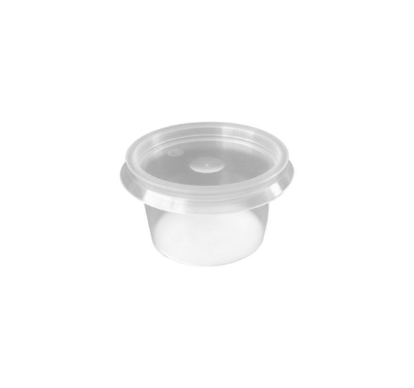Posuda PP 30 ml d=46 mm prozirna, sa poklopcem (komlpet)