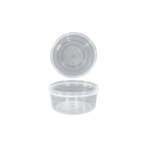 Posuda PP 150 ml d=89 mm prozirna, za poklopcem (komplet)