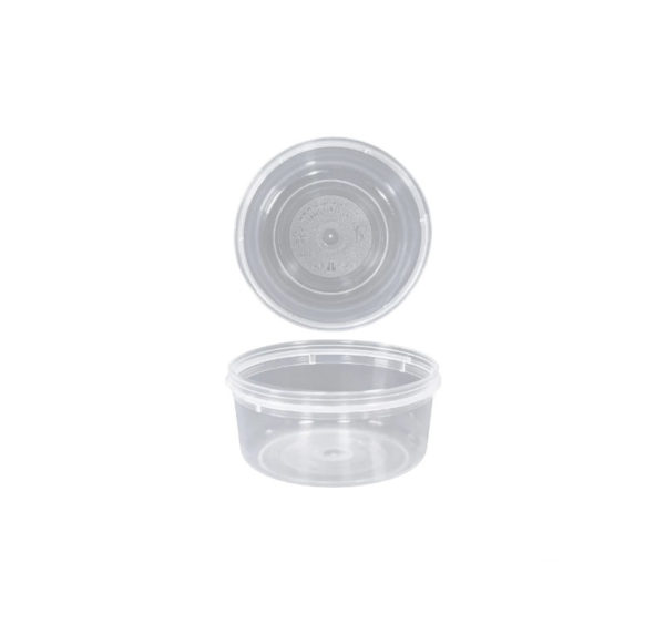 Posuda PP 150 ml d=89 mm prozirna, za poklopcem (komplet)
