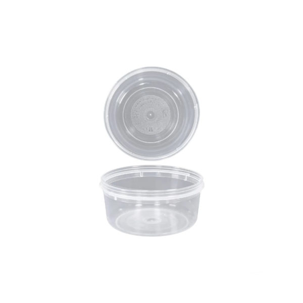 Posuda PP 150 ml d=89 mm prozirna, za poklopcem (komplet)