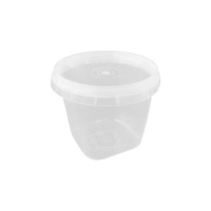 Posuda PP 250 ml d=85 mm prozirna, sa poklopcem (komplet)