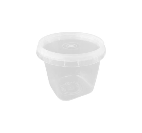 Posuda PP 250 ml d=85 mm prozirna, sa poklopcem (komplet)