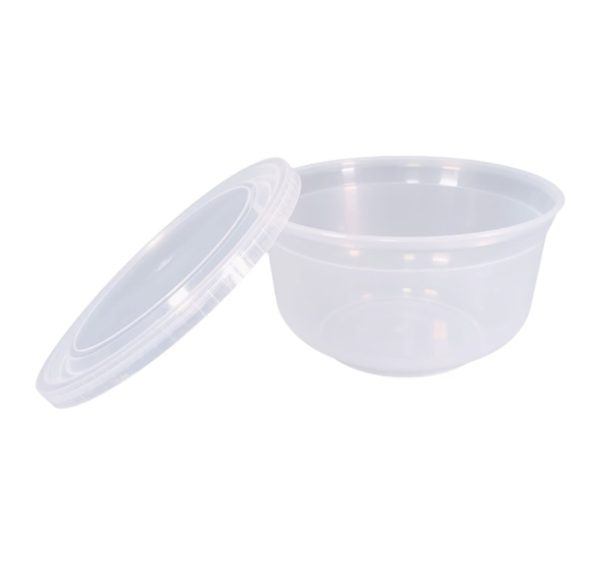Posuda PP 750 ml d=140 mm prozirna, sa poklopcem (komplet)