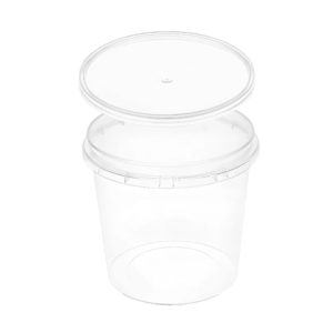 Posuda PP 1000/1200 ml prozirna, za poklopcem, 30 kom (komplet)