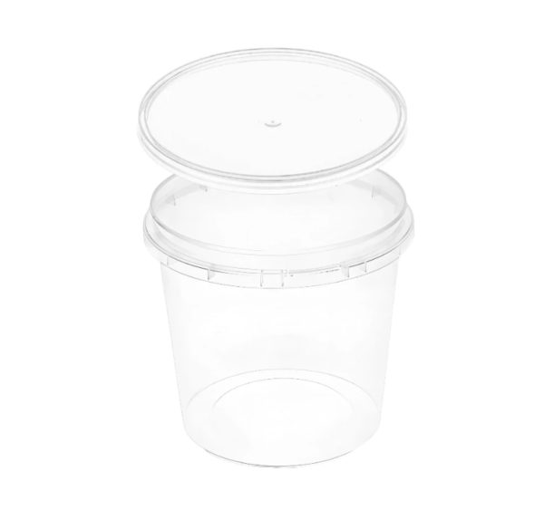 Posuda PP 1000/1200 ml prozirna, za poklopcem, 30 kom (komplet)