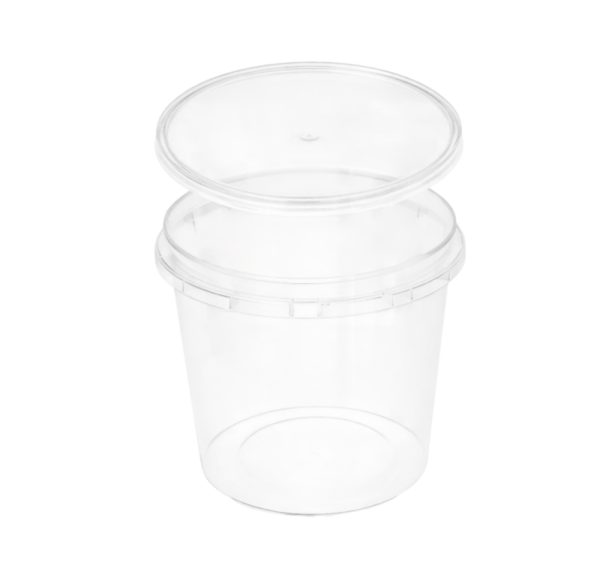 Posuda PP 1200 ml prozirna, za poklopcem, 30 kom (komplet)