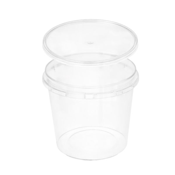 Posuda PP 1200 ml prozirna, za poklopcem, 30 kom (komplet)