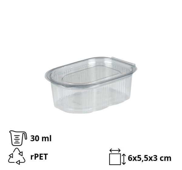 Posuda za umake sa poklopcem rPET 50 ml prozirna 200 kom