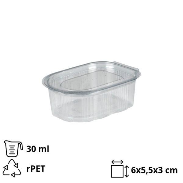 Posuda za umake sa poklopcem rPET 50 ml prozirna 200 kom