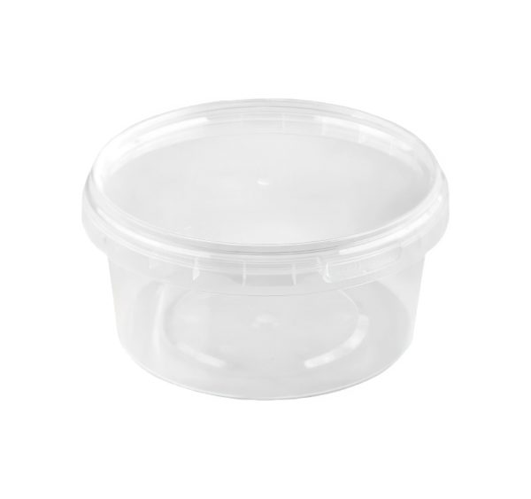 Posuda PP 630 ml prozirna, sa poklopcem (komplet)
