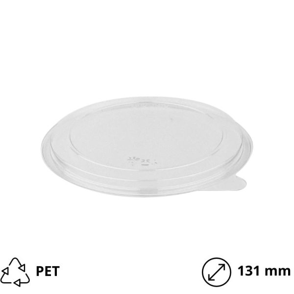 Ravni poklopac PET d=131 mm proziran [20 kom/pak]