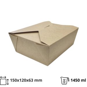 Papirnata posuda Tambien Eco 1400 ml 150x120x63mm dvostrani kraft [30 kom/pak]
