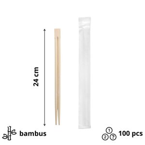 Štapići za jelo, pojedinačno zamotani [100 kom/pak]