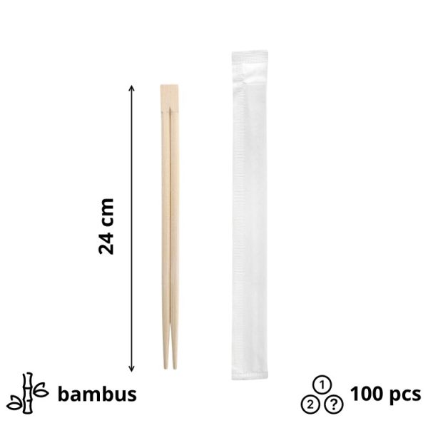Štapići za jelo, pojedinačno zamotani [100 kom/pak]