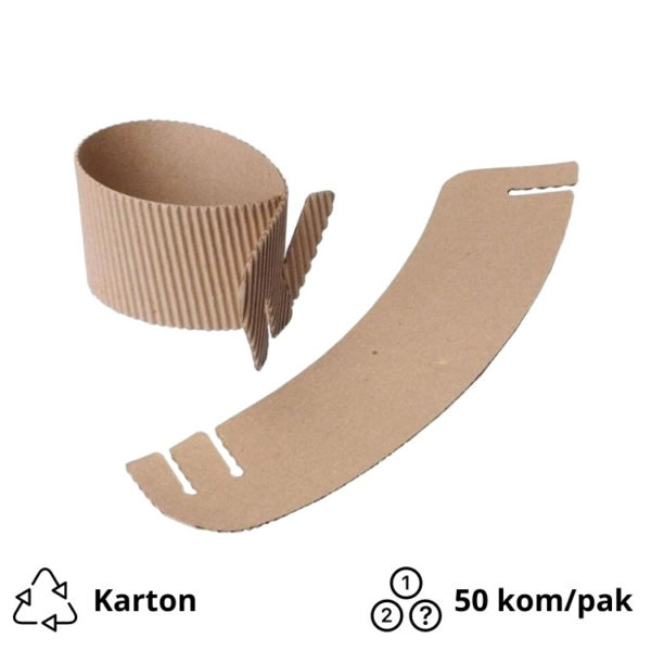 Kartonski rukav za čašu kraft 50 kom