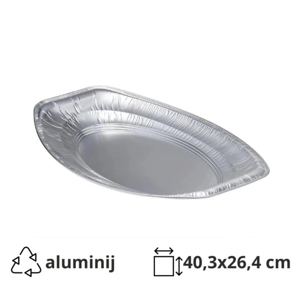 Aluminijski poslužavnik L 40,3х26,4х2,5 cm 16 kom
