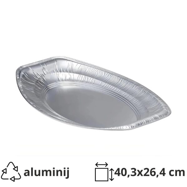 Aluminijski poslužavnik L 40,3х26,4х2,5 cm 16 kom