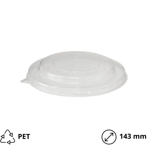 Poklopac PET za posudu papirnatu 550 ml d=143 mm 50 kom