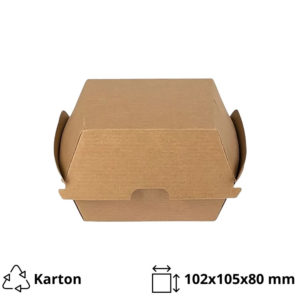 Kutija za hamburger 102x105x80 mm kraft 50 kom
