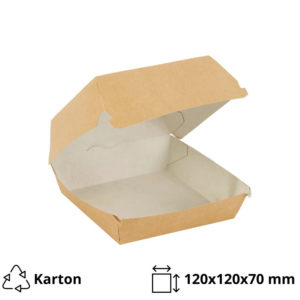 Kutija za hamburger 120x120x70 mm kraft 50 kom
