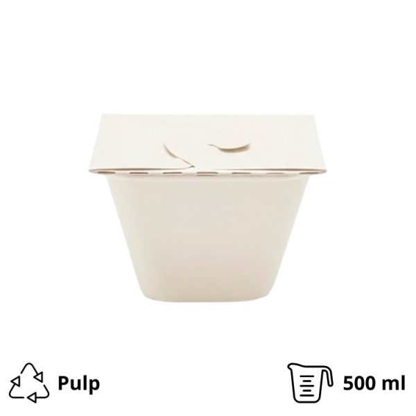 Posuda PULP Sabert 130х130х70mm, 500ml kraft 150 kom