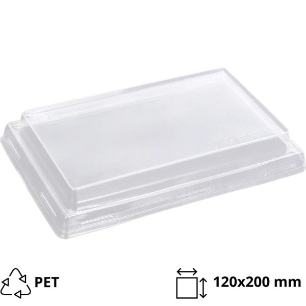 Poklopac za posudu OneClick 800 ml 120x200mm, prozoren, h=20 mm 50 kom
