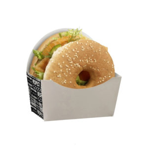 Burger/Bagel ambalaža 120x50x120mm, Black&White 50 kom