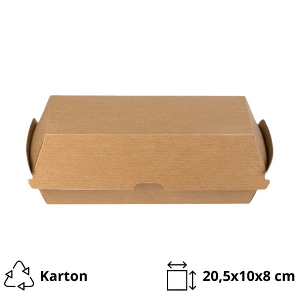 Kutija Fast Food BIO kraft 205x100x80 mm 100 kom