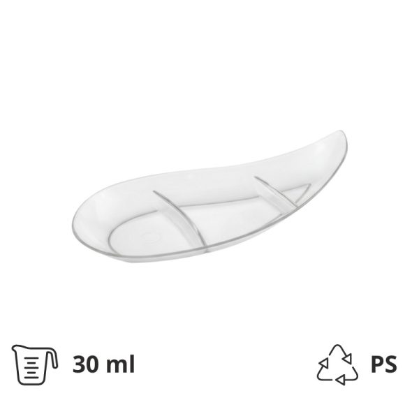 Fingerfood posudica PS 30 ml 120 mm Zarez prozirna 50 kom