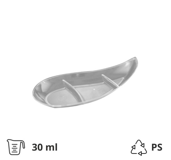 Fingerfood posudica PS 30 ml 120 mm Zarez prozirna 50 kom