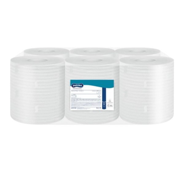 Papirnati ručnici 2 sl 130m h=39cm bijela centralno izvlačenje sa perforacijom (list 39x20cm) Cellulose Paloma 6 rol