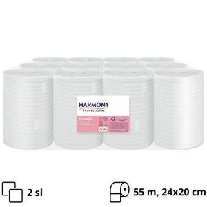 Papirnati ručnici Paloma 2 sl 55 m, list 24×20 cm, centralno izvlačenje sa perforacijom, bijeli 12 rol