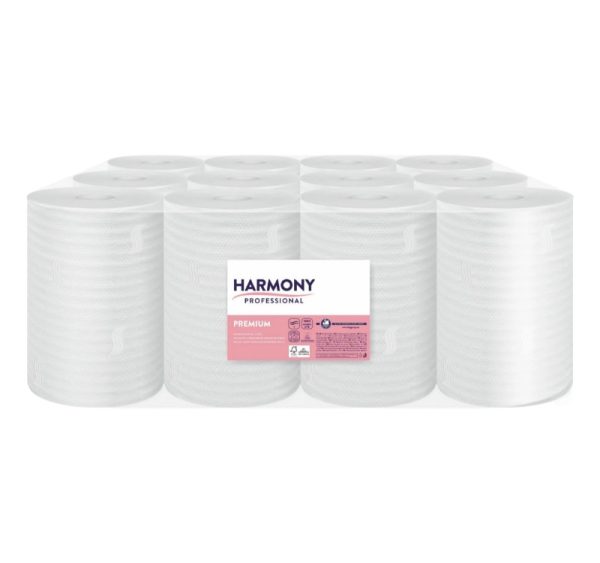 Papirnati ručnici Paloma 2 sl 55 m, list 24×20 cm, centralno izvlačenje sa perforacijom, bijeli 12 rol