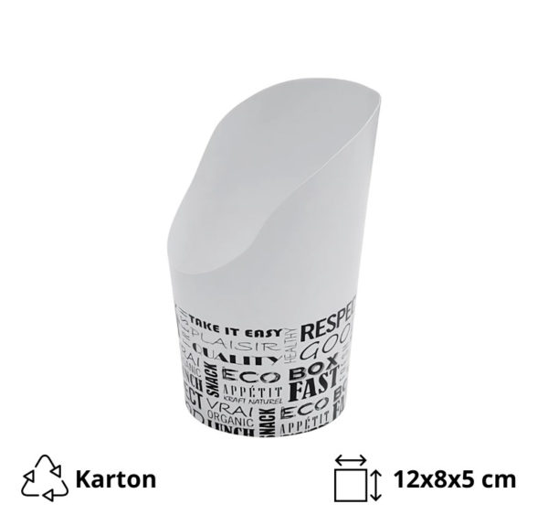 Kutija ECO Snack 120x80x50 mm Black&White 50 kom