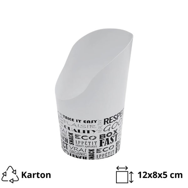 Kutija ECO Snack 120x80x50 mm Black&White 50 kom