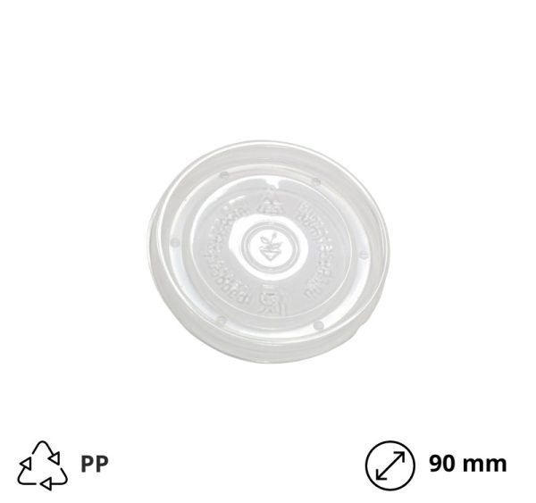 Poklopac PP za papirnatu posudu 300 ml d=90 mm proziran 50 kom