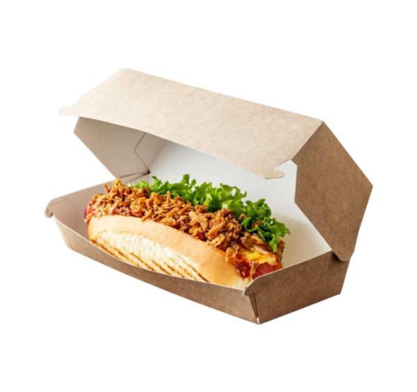 Kutija za hamburger/hotdog 260х100х60 mm kraft 50 kom