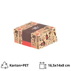 Papirnata kutija ENJOY GRILL, BBQ Aluminium 16,5х14х8 cm [6 kom/pak]