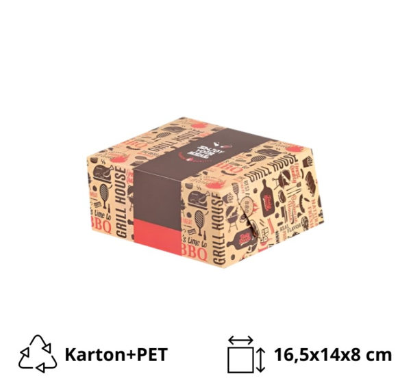 Papirnata kutija ENJOY GRILL, BBQ Aluminium 16,5х14х8 cm [6 kom/pak]