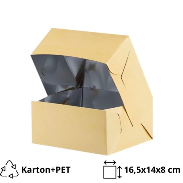 Papirnata kutija 16,5х14х8 cm kraft [12 kom/pak]