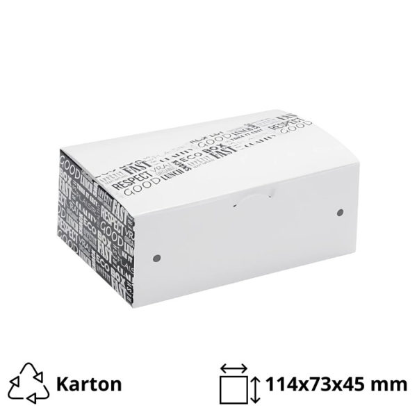 Papirnata posuda 114x73x45 mm, Black&White 50 kom