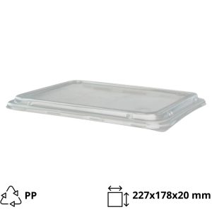 Pokrov za posodico PP 227×178 mm prozoren 50 kom