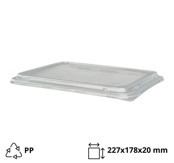 Pokrov za posodico PP 227×178 mm prozoren 50 kom