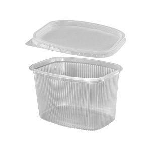 Posuda PP 750 ml 139x102x90mm prozirna, s porkovom, 50 kom komplet