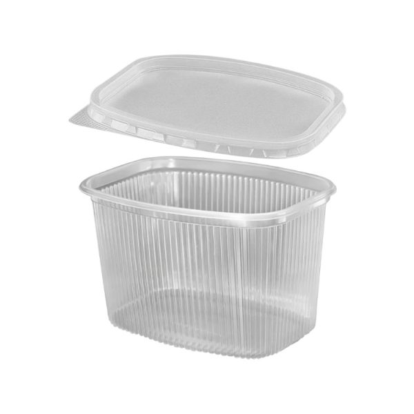 Posuda PP 750 ml 139x102x90mm prozirna, s porkovom, 50 kom komplet