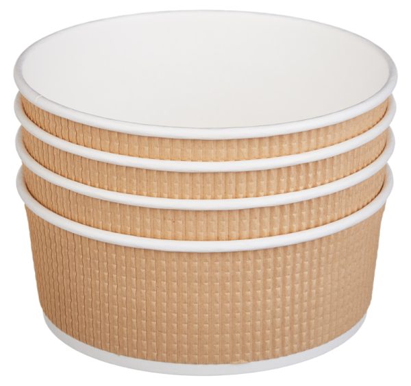 Papirnata posuda Tambien ECO 1090 ml d=166 mm h=65 mm kraft, točkasta, bez poklopca [25 kom/pak]
