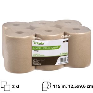 Papirnati ručnici u roli 2 sl 115 m Natur [6 kom/pak]