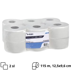 Toaletni papir v roli 2 sl 115 m bieli [12 kom/pak]