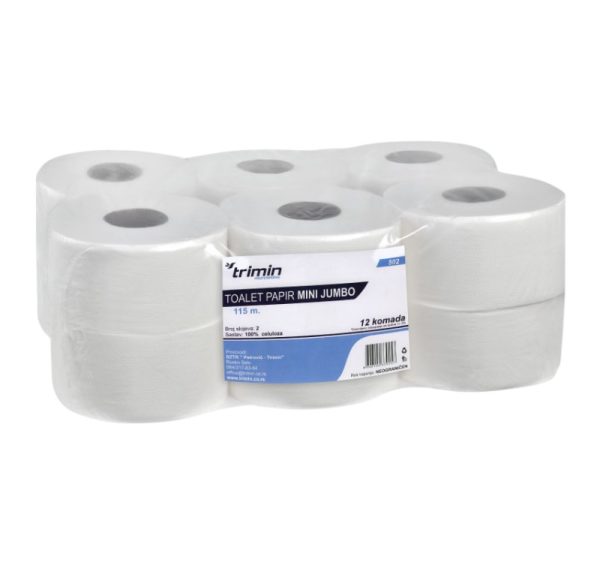 Toaletni papir v roli 2 sl 115 m bieli [12 kom/pak]