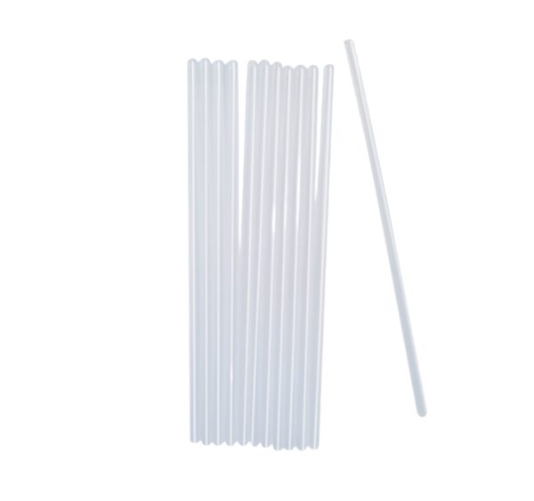 Slamke plastične l=240 mm d=8 mm prozirna 250 kom/pak